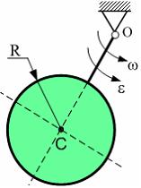 Однородный диск радиуса. Диск радиуса r и массой m которая распределена по тонкому стержню. Вращение относительно точки подвеса. К неподвижному вертикальному кольцу радиально прикреплены. Механическая система состоит из однородной круглой пластины.