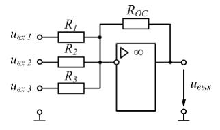 На рисунке приведена схема. На рисунке приведена схема суммирующего усилителя.. Суммирующий усилитель рисунок. На данном рисунке приведена схема.